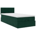 vidaXL Osmanský rám postele s matracom tmavozelená 90x200 cm zamat