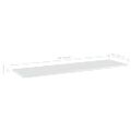 vidaXL Prídavné police 4ks, lesklé biele 100x30x1,5cm kompozitné drevo
