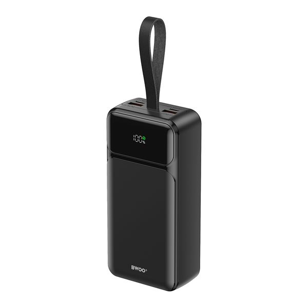 BWOO 65W power bank 30000 mAh 2x USB-A, 1 x USB-C s LCD displejom, čierna