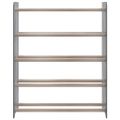 vidaXL Regál na topánky sivý 65x24x81 cm spracované drevo