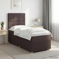 vidaXL Posteľ boxspring s matracom Tmavohnedá 80 x 200 cm Látka