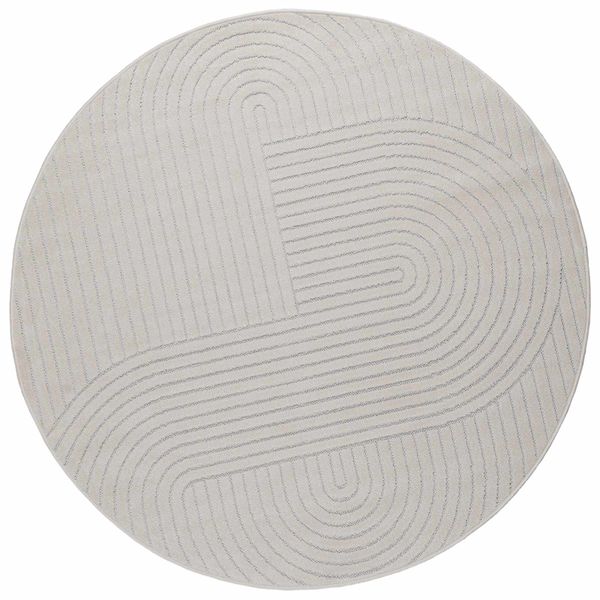 vidaXL Kusové koberce Okrúhly PALMERAS Krémová Ø 120 CM Polyester
