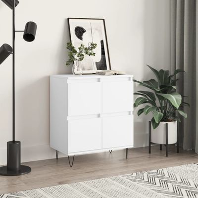vidaXL Komoda biela 60x35x70 cm spracované drevo