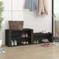 vidaXL Botník čierny 150x35x45 cm spracované drevo