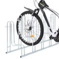 vidaXL Stojan na 6 bicyklov podlahový voľne stojaci pozinkovaná oceľ