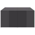 vidaXL Konferenčné stolíky 4ks lesklé sivé 33x33x33cm kompozitné drevo