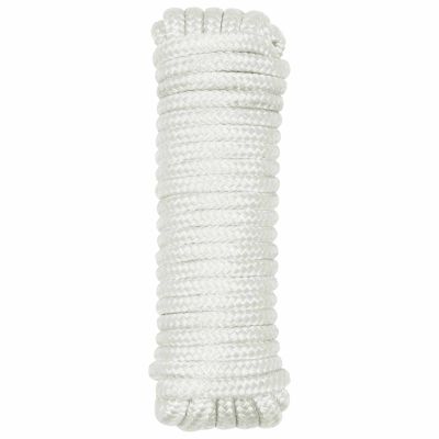 vidaXL Lano na čln 6 m 1 Biela Polyester
