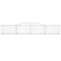 vidaXL Oblúkový gabionový kôš 15 ks 400x50x60/80 cm pozinkované železo