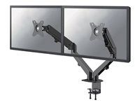 Montážna súprava (úchyt na stôl) - dvojité nastaviteľné rameno s plným rozsahom pohybu - pre 2 LCD displeje - čierna - veľkosť obrazovky: 17"-27" - upevnenie svorkou