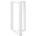 vidaXL Nohy barového stola v tvare T, 2 ks, biele, 60x35x(90-91) cm, oceľové