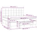 vidaXL Boxspring posteľ s matracom sivohnedý 200x200 cm látka
