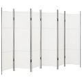 vidaXL 6-panelový paraván biely 300x180 cm