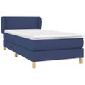 vidaXL Boxspring posteľ s matracom modrá 100x200 cm látka