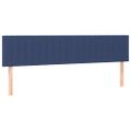 vidaXL Posteľný rám boxspring s matracom modrý 160x200 cm látka