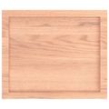 vidaXL Stolová doska bledohnedá 60x50x(2-4) cm ošetrený masívny dub