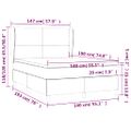 vidaXL Posteľný rám boxsping s matracom tmavozelený 140x190 cm zamat