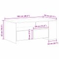 vidaXL Konferenčný stolík Čierny dub 102 x 55 x 43,5 cm
