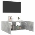 vidaXL TV nástenná skrinka s LED svetlami betónovo sivá 80x35x31 cm