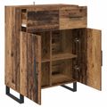 vidaXL Servírovacia skriňa Staré drevo 69,5 x 34 x 90 cm