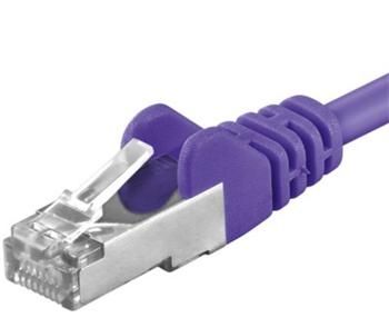 Premiumcord Patch kábel CAT6a S-FTP, RJ45-RJ45, AWG 26/7 2m, fialová