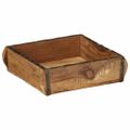 vidaXL Podnos Hnedá 29 x 31 x 10 cm Masívne obnovené drevo