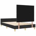 vidaXL Rám postele s čelnou doskou Čierna 120 x 200 cm látka
