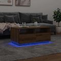 vidaXL Konferenčný stolík s LED svetlami dub artisan 90x49x40 cm