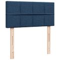 vidaXL Posteľný rám boxsping s matracom modrý 80x200 cm látka