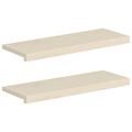 vidaXL Parapety 2 ks Biela 70 x 25 x 2 cm Masívne dubové drevo