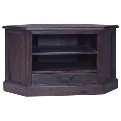 vidaXL Rohová TV skrinka 80x40x49 cm bledočierna mahagónové drevo