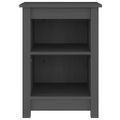 vidaXL Nočné stolíky 2 ks sivé 40x35x55 cm masívne borovicové drevo