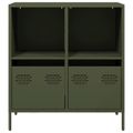 vidaXL Komoda olivovozelená 68x39x73,5 cm oceľ valcovaná za studena