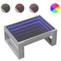 vidaXL Konferenčný stolík s nekonečnými LED sivý sonoma 70x53x30 cm