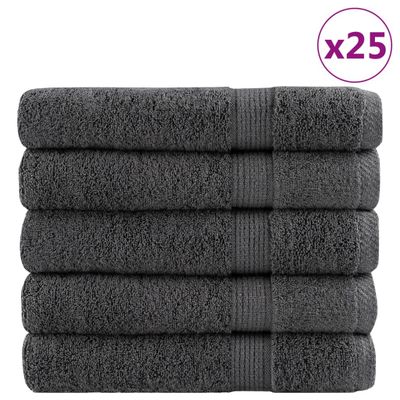 vidaXL Prémiové uteráky do sauny SOLUND 25ks antracit 80x200cm 600g/m2