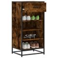 vidaXL Regál na topánky dymový dub 48x38x97,5 cm spracované drevo