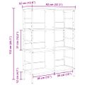 vidaXL Regál na knihy 6 úrovní 82 x 32 x 112 cm Kompozitné drevo
