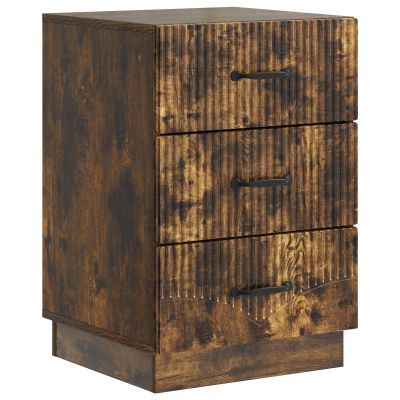 vidaXL Nočný stolík Dymový dub 43 x 41 x 63,5 cm Kompozitné drevo