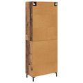 vidaXL Highboard Staré drevo 69,5 x 34 x 180 cm Kompozitné drevo