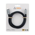 SBOX Kábel USB-C/USB-C, 240W, 16K, 1.2m, čie