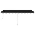 vidaXL Samostatne stojaca automatická markíza 500x350 cm antracitová