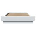 vidaXL Posteľový rám s LED Biela 80 x 200 cm Kompozitné drevo