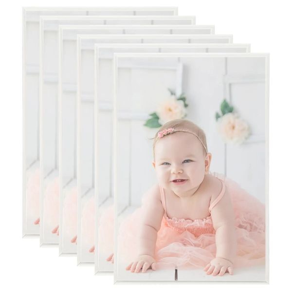 vidaXL Fotorámiky na stenu alebo stôl 5 ks strieborné 42x59,4 cm MDF