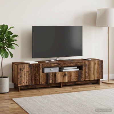 vidaXL LED TV kabinet Staré drevo Kompozitné drevo
