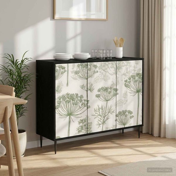 vidaXL Servírovacia skriňa GOTHA Čierny dub 102 x 33 x 76 cm