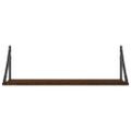 vidaXL Nástenné police 2 ks hnedý dub 80x25x25,5 cm kompozitné drevo