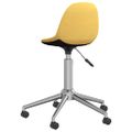 3086069 vidaXL Swivel Dining Chairs 6 pcs Yellow Fabric (3x333472)