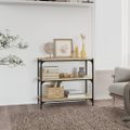 vidaXL Knižnica dub sonoma 80x33x70,5 cm spracované drevo a oceľ