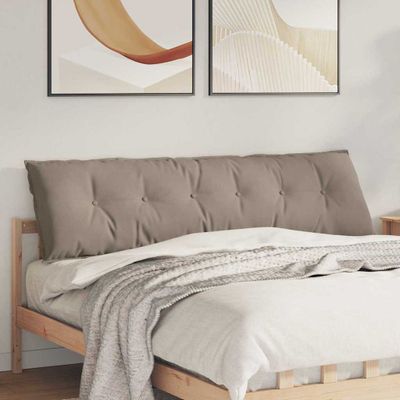 vidaXL Poduška na chrbát Sivohnedá 180 x 50 cm Mikrovlákno