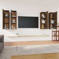 vidaXL TV skrinky 4 ks hnedý dub 30,5x30x110 cm spracované drevo