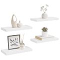 vidaXL Plávajúce nástenné police 4 ks, biele 50x23,5x3,8 cm, MDF